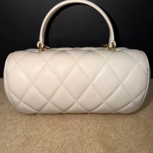 Kate Spade White Quilted Heart Handbag - Picture 2 of 4